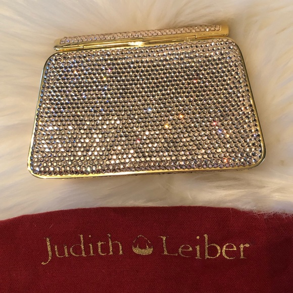 🌾 Judith Leiber Gold Crystal Miniudiere - Picture 7 of 7